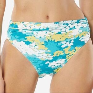 NWT Carmen Marc Valvo Shirred Swim Bottom